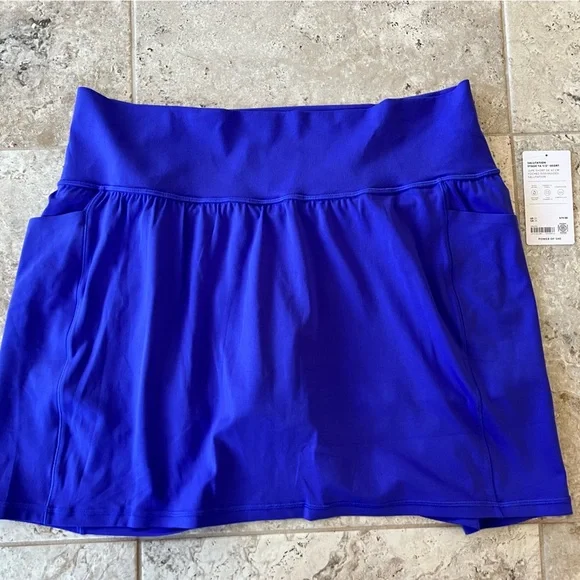 NWT Athleta Salutation Stash High Rise 16.5” Skort in Dark Lapis Blue, 2X